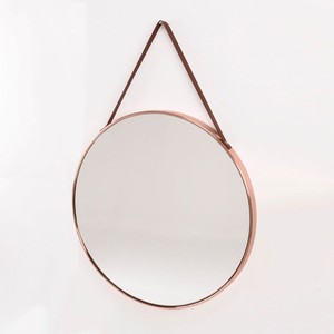 สไตล์ครัวเรือนสีแดงทองแดงชุบกรอบโลหะกระจกยาว - Product Image 4