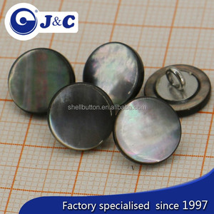 tự nhiên màu đen ngọc trai vỏ nút với các bộ phận kim loại - Product Image 3