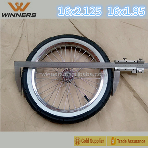 <span class=keywords><strong>Roue</strong></span> de vélo, <span class=keywords><strong>BMX</strong></span> 16x2.125, avec mur blanc (16x2.125 , 16x1.75) - Product Image 2