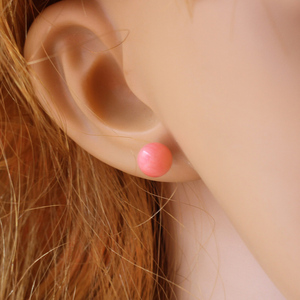 <span class=keywords><strong>Orecchini</strong></span> da donna in corallo rosa da 7-8mm <span class=keywords><strong>con</strong></span> gioielli in argento Sterling 925 <span class=keywords><strong>con</strong></span> pietre preziose naturali - Product Image 2