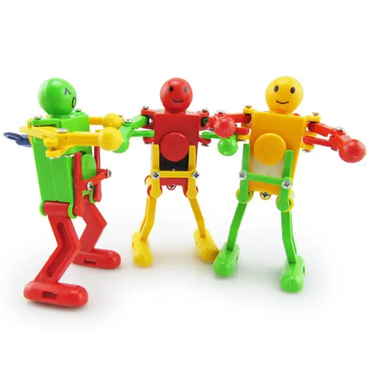 Hot Koop Promotionele Wind-Up Speelgoed Kleine Uurwerk Robot Dansen Speelgoed Voor Kinderen Andere Educatief Speelgoed Plastic 3-7 Jaar 0.05Kg