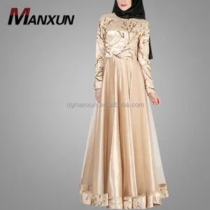 新到货时尚设计穆斯林女装摩洛哥风格女孩派对连衣裙