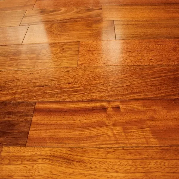 Smooth UV lacquered Jatoba engineered solid wood flooring