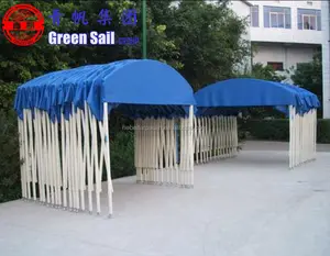 Venda quente Cheap Rain Proof PVC Tarpaulin ao ar livre impermeável Dobrável Deslizante Sunsh fade Shelter Canopy Tent