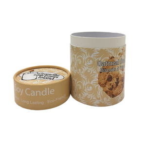 Luxury With Lid Round Gift Cylinder Cardboard Custom Rigid Paper Packaging Candle Box