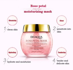 Mascarilla Facial <span class=keywords><strong>Bioaqua</strong></span> de Pétalos de Rosa, Limpiadora de Poros, Hidratante, Crema de Noche - Product Image 4