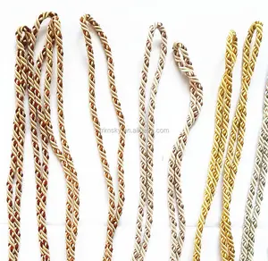 Soutache Cord Braided Rope for Gift Packaging, Home Textile, Costumes