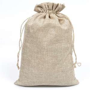 Sacchetto in Iuta Ecologico Biodegradabile <span class=keywords><strong>di</strong></span> Colore Naturale con Cordoncino - Product Image 2