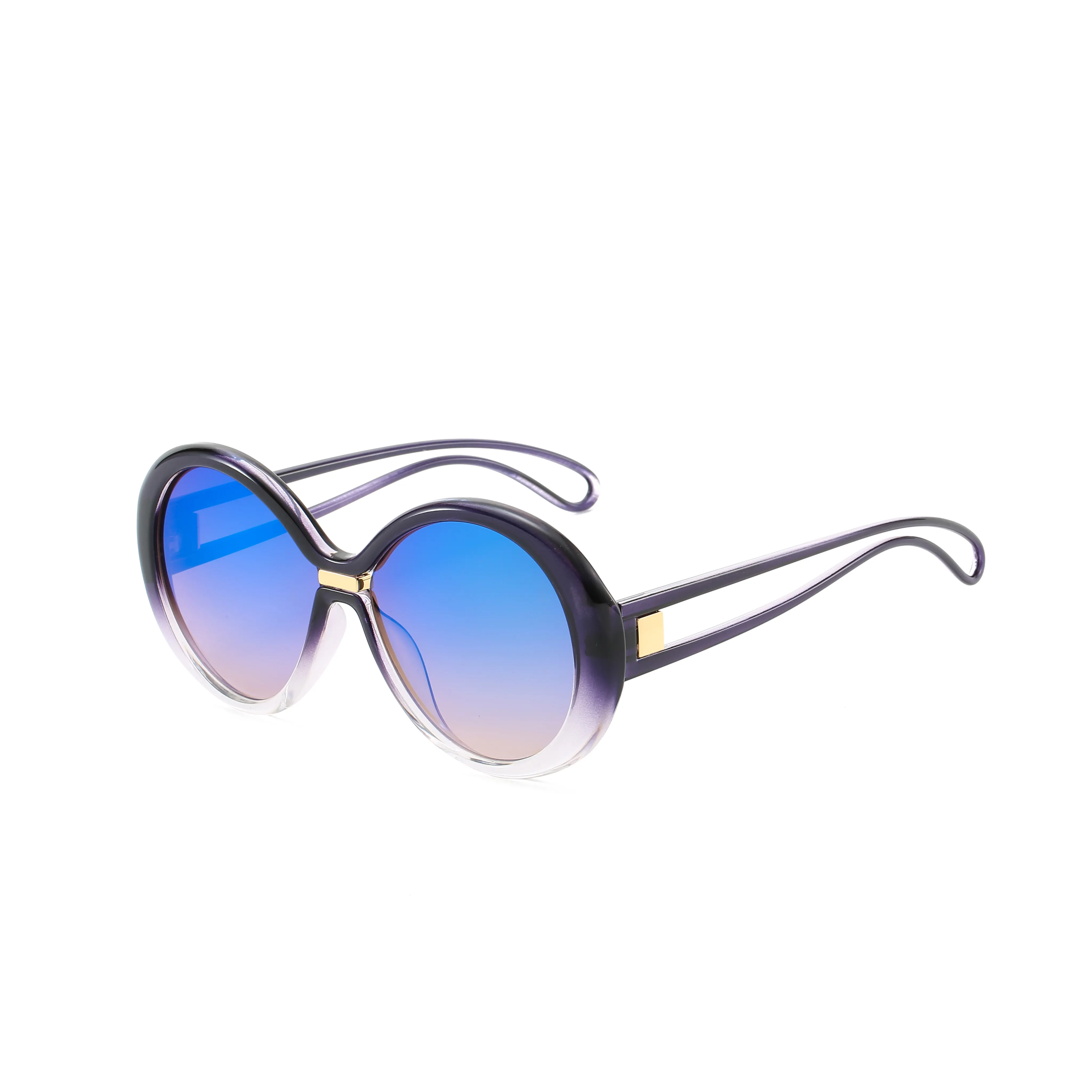 New Arrival Fashion High Quality Candy Color Women and Men Metal Round Sunglasses