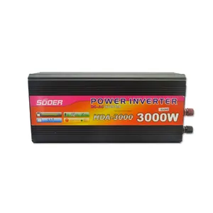 Suoer high power 3000w 3kw 24v dc to ac modified sine wave inverter with 20a battery charger