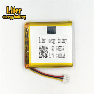 Штекер <span class=keywords><strong>2</strong></span>,5-3 P 3,7 в 505575 3000 мАч перезаряжаемая lipo батарея солнечная литий-ионная полимерная литиевая батарея с PCM - Product Image 2