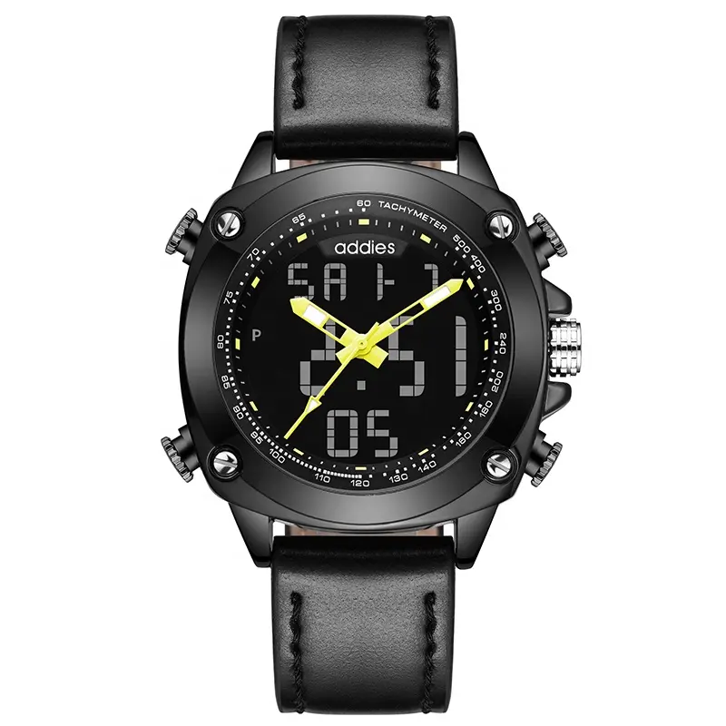 Amazon Selling Wristwatches Men Watch Waterproof Leather Diver Brand Fitness Digital Luxury Sport Watch