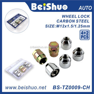 Hot Sale 4+2PCS Chrome Racing Car <strong>Wheel</strong> <strong>Lock</strong> Set - Product Image 2