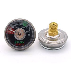 Mini medidor de pressão 3000psi de gás de oxigênio