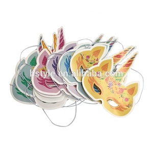 <span class=keywords><strong>Unicornio</strong></span> Fiesta de cumpleaños Favores Máscaras de <span class=keywords><strong>unicornio</strong></span> para niñas Niños Goodie Bag Stuffers Máscaras de papel de <span class=keywords><strong>unicornio</strong></span>, 6 estilos PQ105 - Product Image 4