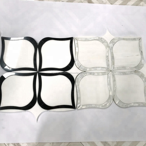 La estrella blanco mármol waterjet <span class=keywords><strong>mosaico</strong></span> mezcla la <span class=keywords><strong>baldosa</strong></span> <span class=keywords><strong>mosaico</strong></span> de la cáscara - Product Image 2