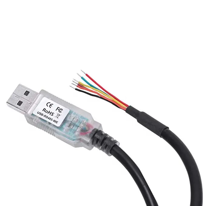 FTDIチップUSB-RS485ケーブル、TX/RX LED、ワイヤーエンド、1.8M USB-RS485-WE互換、またはそれ以上のカスタマイズを歓迎