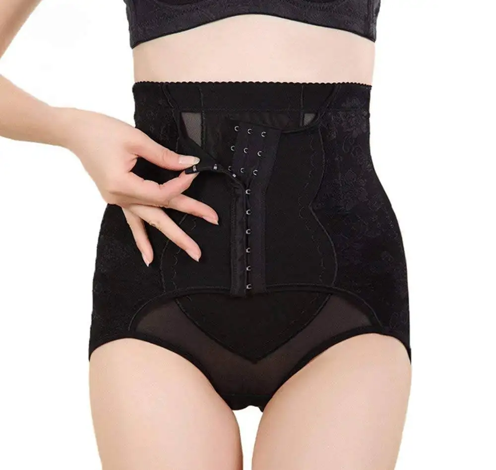 Pantalon Corset Super noir amincissant pour femmes, sous-vêtements moulants, culotte de contrôle pour femmes