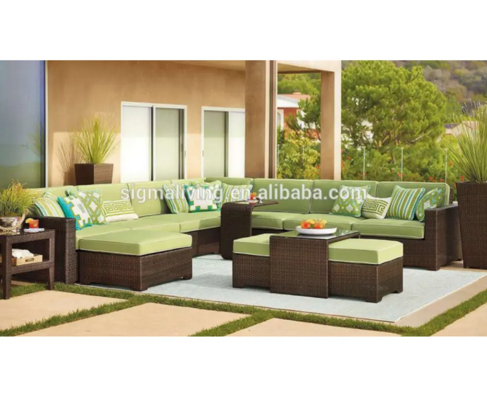 Luxe Klassieke Meubels Palermo Modulaire Rotan Outdoor Sofa Set