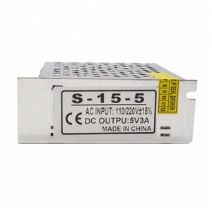 หม้อแปลงไฟฟ้า Led 15W สำหรับแถบ LED <span class=keywords><strong>3A</strong></span> สวิตช์พาวเวอร์ซัพพลาย<span class=keywords><strong>5V</strong></span> S-15-5 - Product Image 2