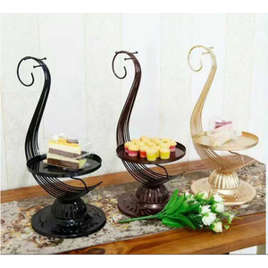 ใหม่อเมริกันเหล็กดัดตกแต่งโรงแรมบุฟเฟ่ต์ร้านอาหารแสดงชั้นวางถาด - Product Image 3
