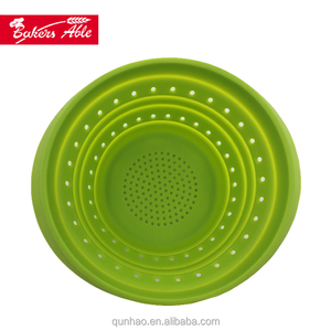 Eco Friendly 100% Coador de <span class=keywords><strong>Silicone</strong></span> Dobrável Coador Coador de Alimentos portátil - Product Image 2