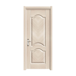 Puerta Interior Moderna de PVC Color Madera, Madera Maciza de Meranti, Estilo Rústico, Apertura Lateral con Cerradura, para Hotel, Sala de Estar, Gran Venta - Product Image 1