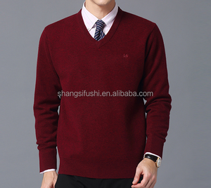 Guangzhou Ropa Hombres 12GG Equipo de Punto Suéter de Cachemira Con Cuello En V - Product Image 3