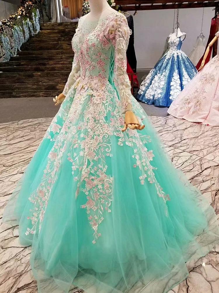 124401 Green Wedding Dress 2018 Long Sleeves Appliqued 3D Flower Beading Vestido de noiva Sweep Train Princess Wedding Dress| Alibaba.com 124401 Green Wedding Dress 2018 Long Sleeves Appliqued 3D Flower Beading Vestido de noiva Sweep Train Princess Wedding Dress| Alibaba.com