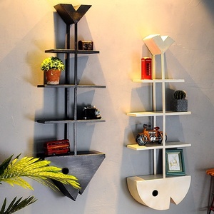 Mensola da Parete Vintage a Forma di <span class=keywords><strong>Testa</strong></span> di Pesce in Ferro Nero, Portaoggetti Decorativo in Metallo per Casa - Product Image 5