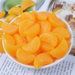 Cuentas de Cabujón de Fruta Segmentada de Naranja Miniatura Realistas de Simulación, Económicas para Accesorios de Fabricación de Slime - Product Image 2