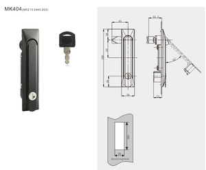 MK404 Electric Cabinet <strong>Panel</strong> Lock with Zinc Alloy Swing Handle <strong>Electrical</strong> Control Board <strong>Door</strong> Lock with Comfortable Swing Handle - Product Image 4