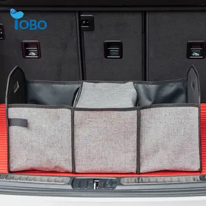 Oxford bolsa dobrável de luxo, acessórios de bota de carro organizador de tronco com bolsa refrigeradora, de alta qualidade