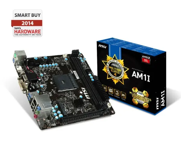 Carte mère MSI AMD originale, composant pour ordinateur, compatible avec processeur AMD AM1 Athlon, Sempron, APU mini-itx, AM1I