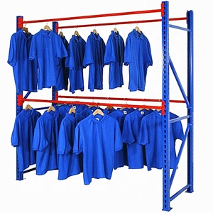 Nanjing penyimpanan terbaik menghemat ruang biaya ISO 9001 CE rak gantung baju baja Kualitas Bagus rak pakaian gudang penyimpanan pakaian - Product Image 1