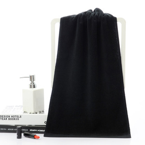 Vente en gros de <span class=keywords><strong>serviette</strong></span> de salon de plage en coton éponge personnalisée 16S 40x80cm <span class=keywords><strong>serviette</strong></span> de cheveux noire pour salon de beauté - Product Image 6
