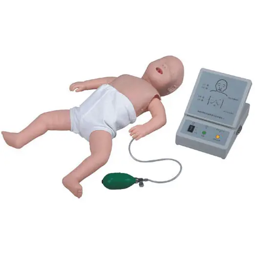 מיומנות אימון Pvc מכירה לוהטת רפואי מדע אוטומטי להפוך סימולטור תינוק החייאה דגם עם בקר