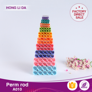 Honglida ลูกกลิ้งผมพลาสติกสีสันสดใสสำหรับผมยาว/สั้นม้วนผม10ขนาดใช้ในเชิงพาณิชย์ A010 - Product Image 3