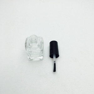 Bouteille de vernis à ongles bon marché vide carré 10ml bouchon cosmétique en verre avec brosse - Product Image 5