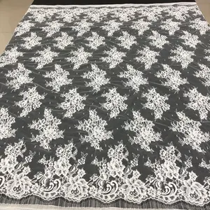 Tissu africain en dentelle guipure blanche, guipure, 100%, haute qualité, 1.5x3m, fabriqué en chine, avec cordon