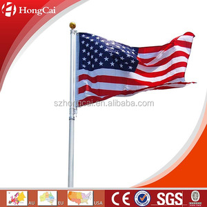Mât de drapeau télescopique 25 pieds Kits commerciaux Extérieur Maison Support <span class=keywords><strong>Drapeaux</strong></span> nationaux AU <span class=keywords><strong>USA</strong></span> UK - Product Image 6