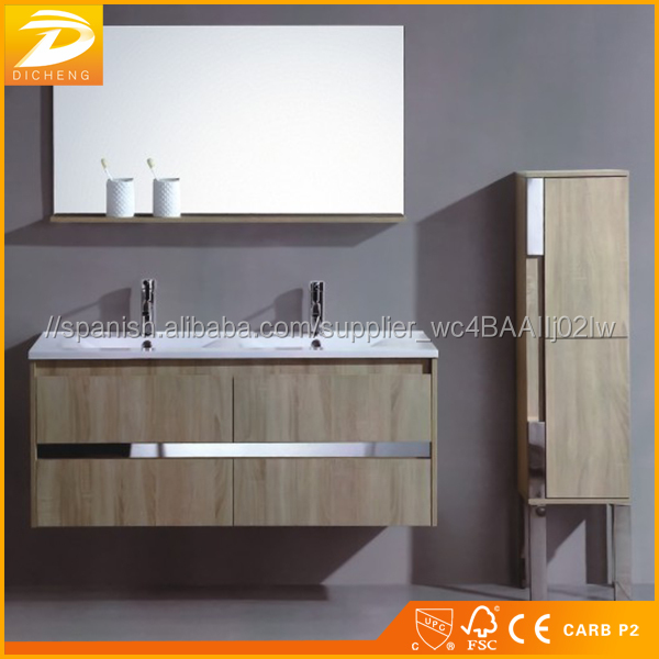 Envío Montado Moderno Diseños Fábrica Directamente Melamina Vanidad Del Cuarto de Baño