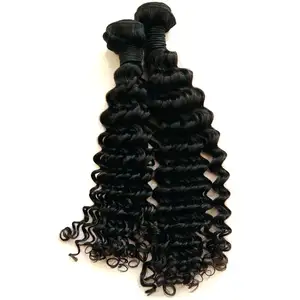 Alibaba wholesaler 100%no tangle no shedding 10A deep wave brazilian virgin hair weave bundles distributors