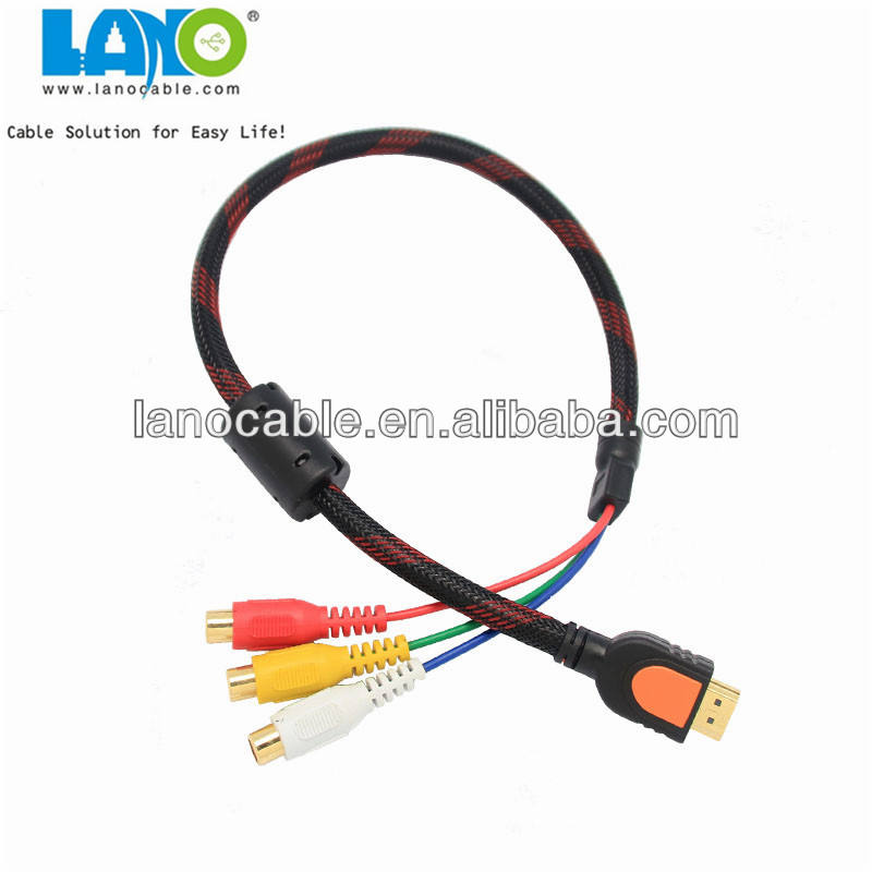 Convertidor Rca Conector Colores A Hdmi De Alta Calidad Al