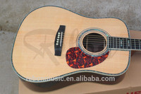 Weifang Rebon 6 String 41 Inch All Solid Acoustic Guitar with Abalone Inlay and Ebony Fretboard