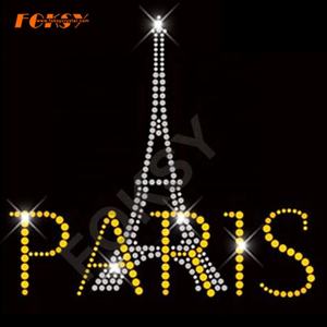 Motivo di parigi con strass per maglietta personalizzata con strass - Product Image 2
