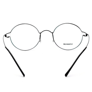 <span class=keywords><strong>Occhiali</strong></span> Senza Viti in Lega di Titanio per Donne, Montatura Ottica Ultraleggera Rotonda per Miopia, <span class=keywords><strong>Occhiali</strong></span> <span class=keywords><strong>da</strong></span> <span class=keywords><strong>Vista</strong></span> Stile Danese e Coreano - Product Image 3