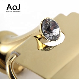 Portarrollos de Papel Higiénico de Pared, Diseño Tradicional, Ecológico, de Aleación de Zinc, Cromado en Oro, 3 Años de Garantía - Product Image 3