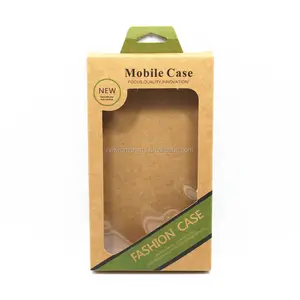 Kraft paper cell phone case boxes retail packaging box for mobile phone shell
