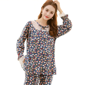 Pijama de algodón 100% <span class=keywords><strong>camisón</strong></span> de maternidad para mujer de talla grande transpirable verano ropa de dormir <span class=keywords><strong>lactancia</strong></span> amigable para primavera dulce - Product Image 1